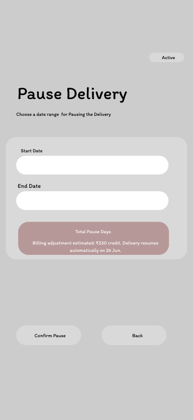 Pause Flow Wireframe